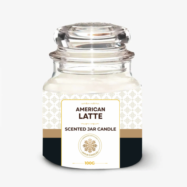 Jaipur Candles Dome Jar Scented Candle | 100 Grams, 1 Candle (American Latte)
