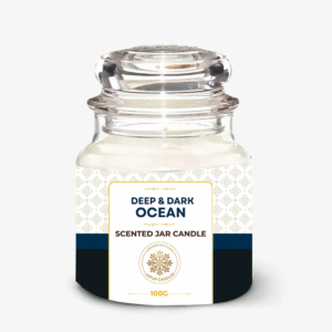 Jaipur Candles Dome Jar Scented Candle | 100 Grams, 1 Candle (Dark Ocean)
