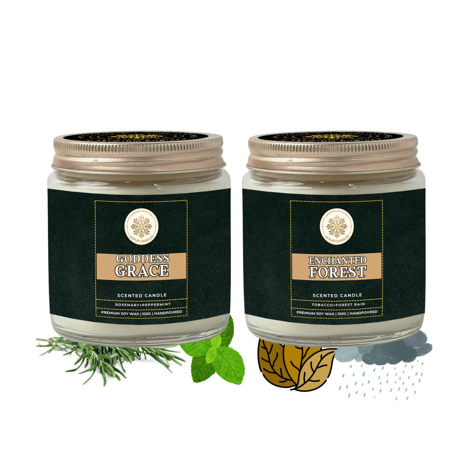 Jaipur Candles Premium Scented Candle | 100 Grams, 2 Candles