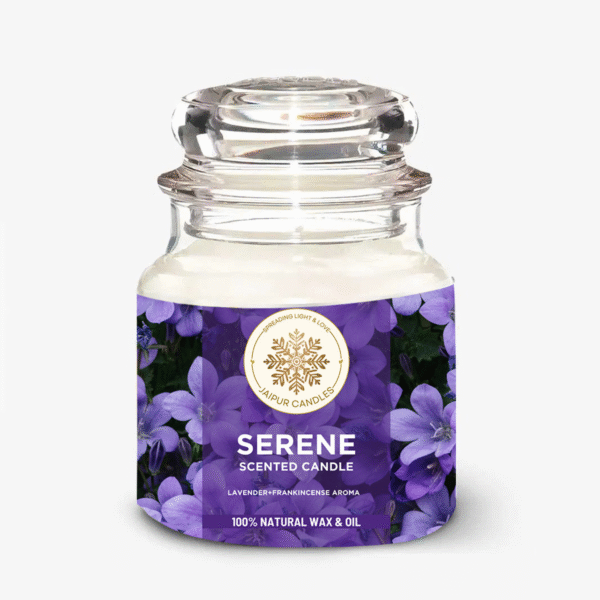 Jaipur Candles Dome Jar Scented Candle | 100 Grams, 1 Candle (Serene)