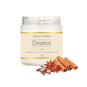 Jaipur Candles Cinnamon Scented Candle | 100 Grams, 1 Candle
