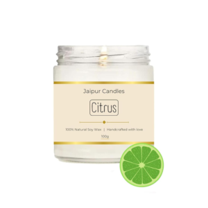 Jaipur Candles Citrus Scented Candle | 100 Grams, 1 Candle