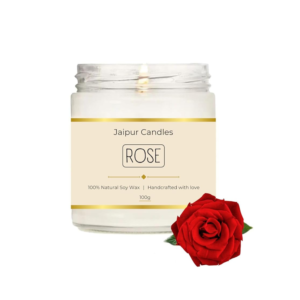 Jaipur Candles Rose Scented Candle | 100 Grams, 1 Candle