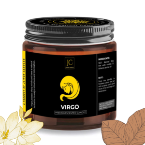 Jaipur Candles Zodiac Sign Scented Candle, Vanilla & Tobacco Fragrance, 20+ Hours Burn Time, Handcrafted (Virgo)