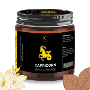 Jaipur Candles Zodiac Sign Scented Candle, Vanilla & Tobacco Fragrance, 20+ Hours Burn Time, Handcrafted (Capricorn)