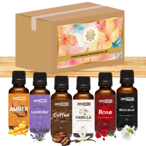 Jaipur Candles Fragrance Oils Set | 30mlx6 | Aroma Oil for Home Fragrance | Best for Aromatherapy | Use in Diffusers, Candles, Air Fresheners, Soaps, Oils (Pack of 6, 30ml each)