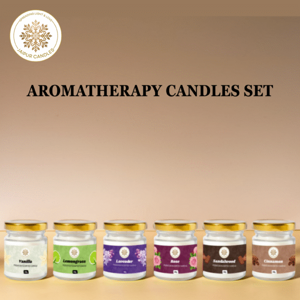 Jaipur Candles Glass Jar Scented Candles Gift Set | Scented Candle Set of 6 | Highly Fragrance Candles Pack of 6 Mini Jars (Pack of 6), Aromatherapy Candles - Image 8