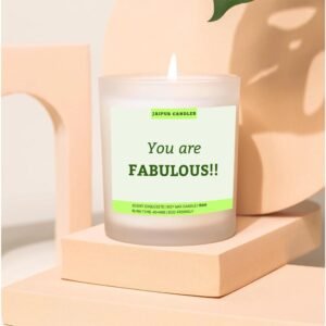 Jaipur Candles Frosted Jar Candle | 150g Scented | Candle for Gift | You're Fabulous