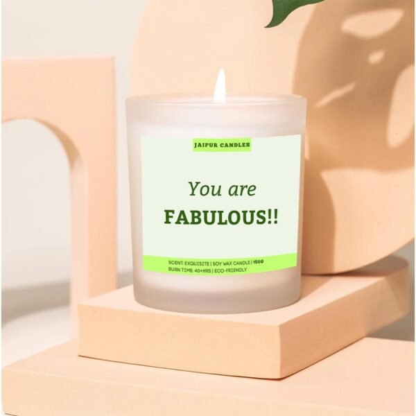 Jaipur Candles Frosted Jar Candle | 150g Scented | Candle for Gift | You're Fabulous