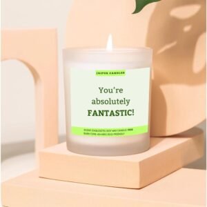 Jaipur Candles Frosted Jar Candle | 150g Scented | Candle for Gift | You're Absolutely Fantastic