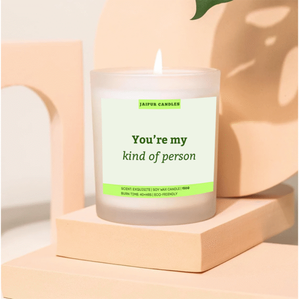 Jaipur Candles Frosted Jar Candle | 150g Scented | Candle for Gift | You're My Kind of Person