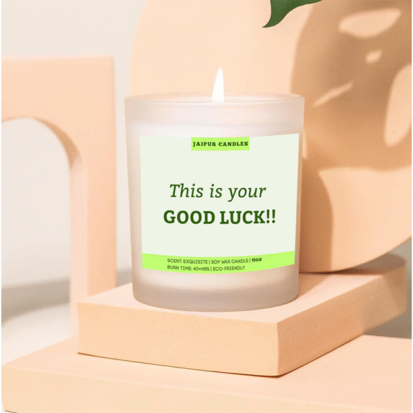 Jaipur Candles Frosted Jar Candle | 150g Scented | Candle for Gift | This is Your Good Luck