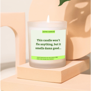 Jaipur Candles Frosted Jar Candle | 150g Scented | Candle for Gift | It Smells Damn Good